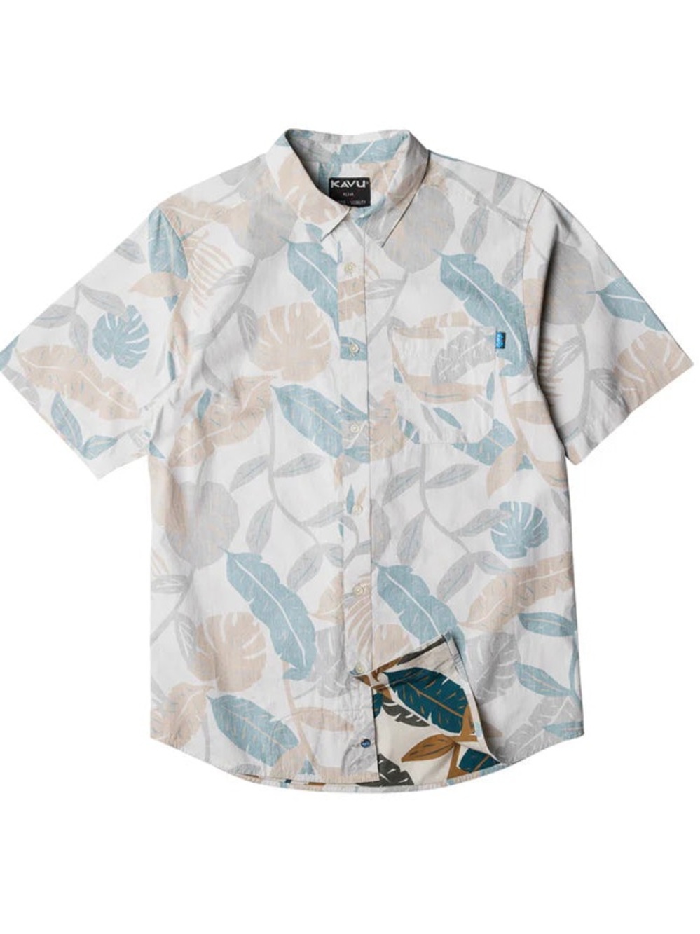 Kavu. Topspot Short Sleeve Button Down Shirt. Frond Palm. Size XXL.